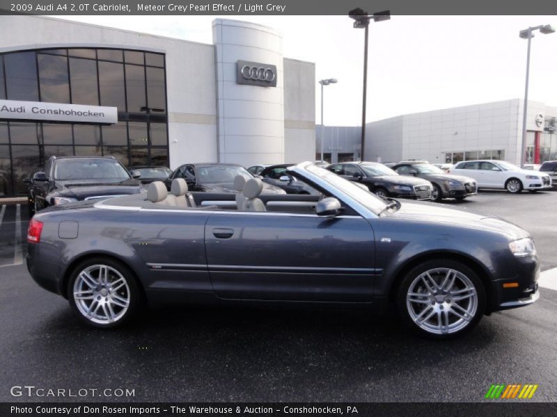 Meteor Grey Pearl Effect / Light Grey 2009 Audi A4 2.0T Cabriolet
