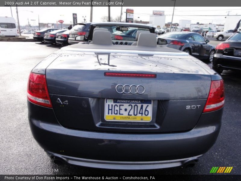 Meteor Grey Pearl Effect / Light Grey 2009 Audi A4 2.0T Cabriolet
