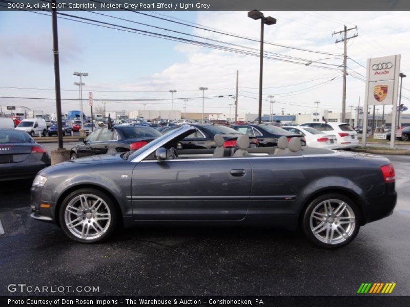 Meteor Grey Pearl Effect / Light Grey 2009 Audi A4 2.0T Cabriolet