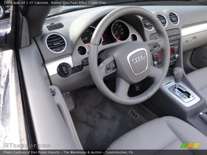 Meteor Grey Pearl Effect / Light Grey 2009 Audi A4 2.0T Cabriolet