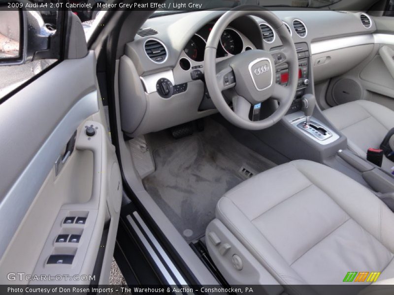Meteor Grey Pearl Effect / Light Grey 2009 Audi A4 2.0T Cabriolet
