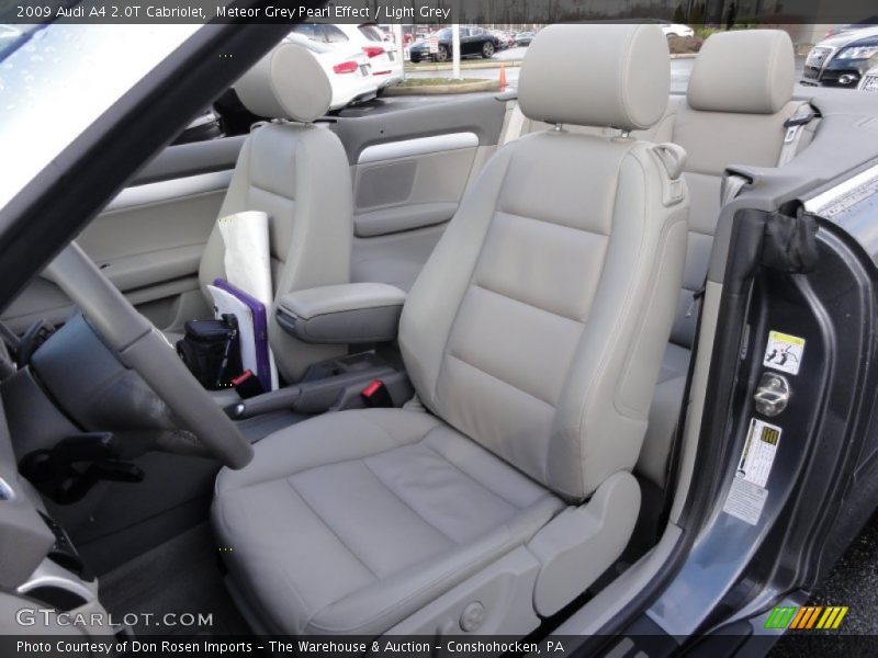 Meteor Grey Pearl Effect / Light Grey 2009 Audi A4 2.0T Cabriolet