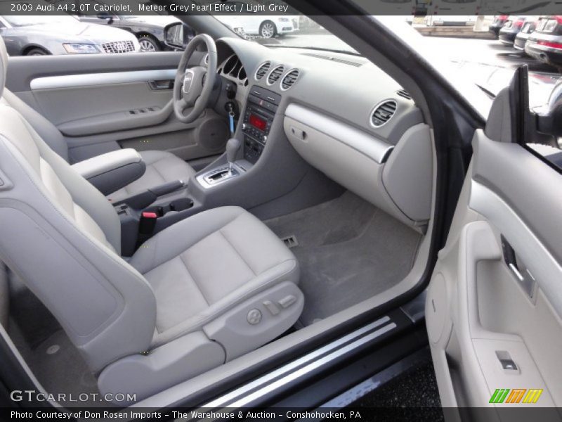 Meteor Grey Pearl Effect / Light Grey 2009 Audi A4 2.0T Cabriolet