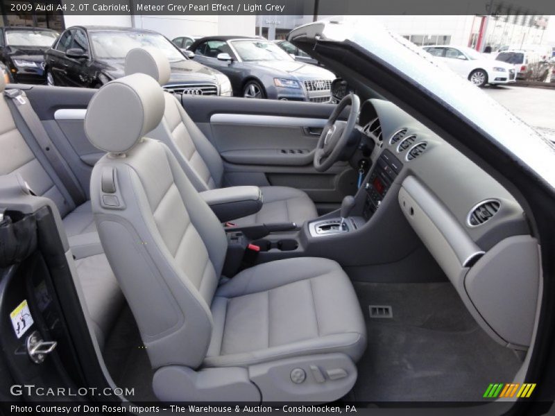 Meteor Grey Pearl Effect / Light Grey 2009 Audi A4 2.0T Cabriolet