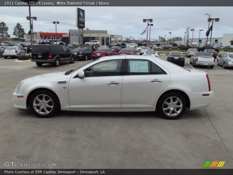 White Diamond Tricoat / Ebony 2011 Cadillac STS V6 Luxury