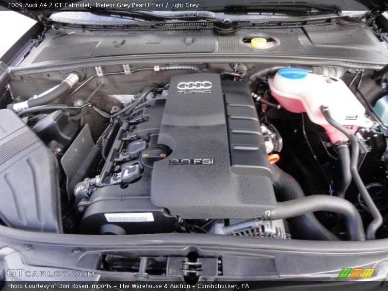 Meteor Grey Pearl Effect / Light Grey 2009 Audi A4 2.0T Cabriolet