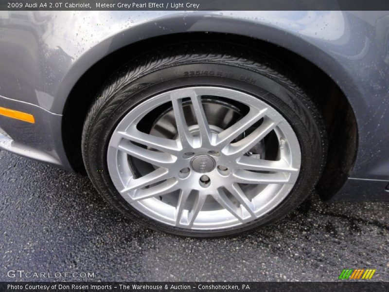 Meteor Grey Pearl Effect / Light Grey 2009 Audi A4 2.0T Cabriolet