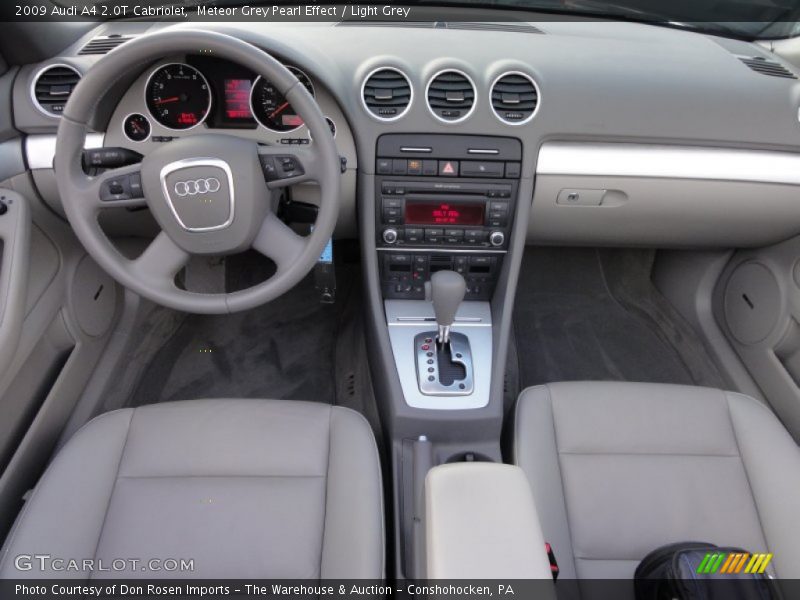 Meteor Grey Pearl Effect / Light Grey 2009 Audi A4 2.0T Cabriolet