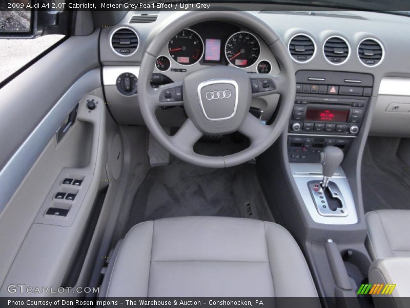 Meteor Grey Pearl Effect / Light Grey 2009 Audi A4 2.0T Cabriolet