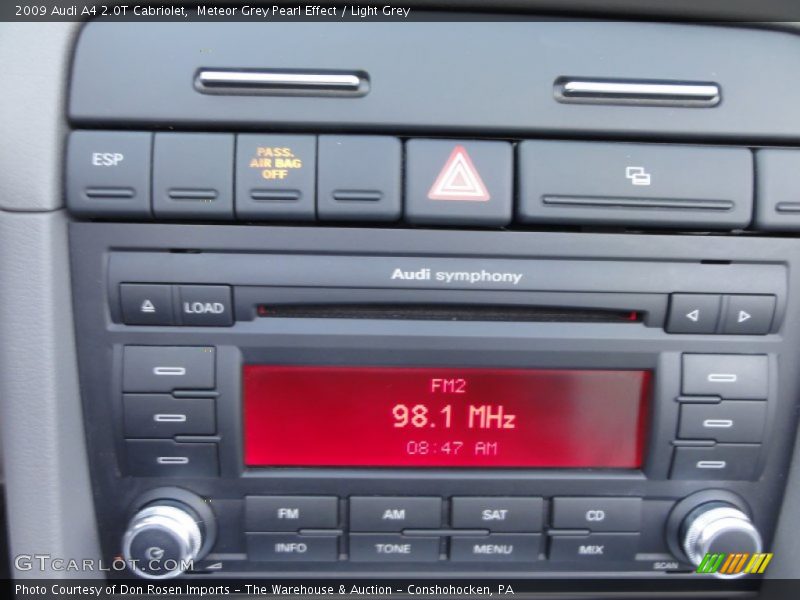 Meteor Grey Pearl Effect / Light Grey 2009 Audi A4 2.0T Cabriolet