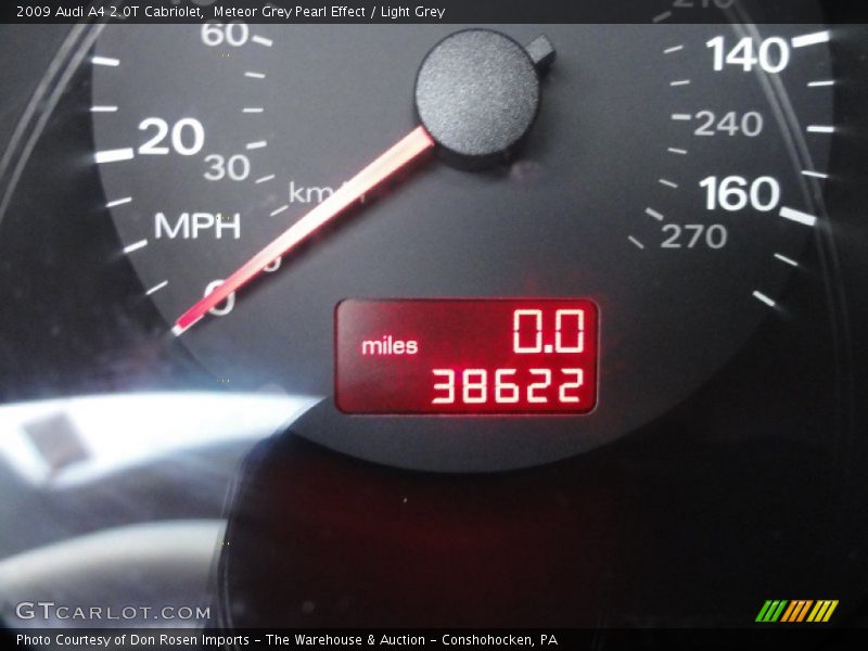 Meteor Grey Pearl Effect / Light Grey 2009 Audi A4 2.0T Cabriolet