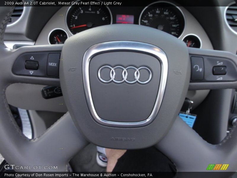 Meteor Grey Pearl Effect / Light Grey 2009 Audi A4 2.0T Cabriolet
