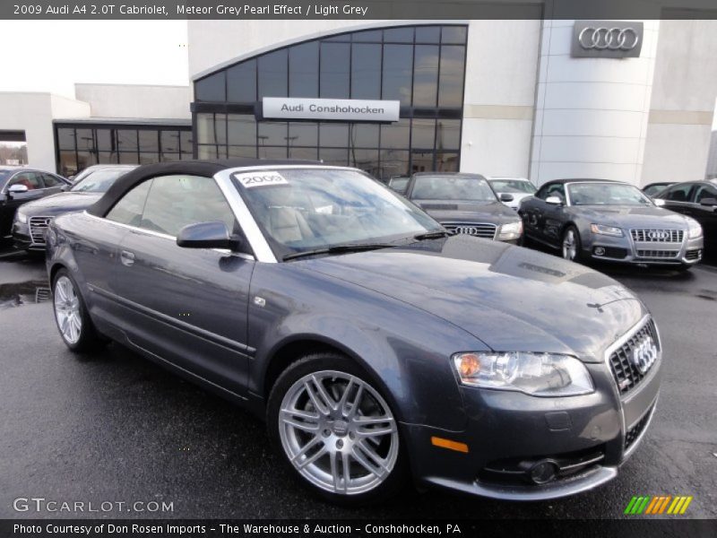 Meteor Grey Pearl Effect / Light Grey 2009 Audi A4 2.0T Cabriolet