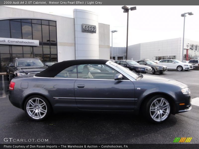 Meteor Grey Pearl Effect / Light Grey 2009 Audi A4 2.0T Cabriolet