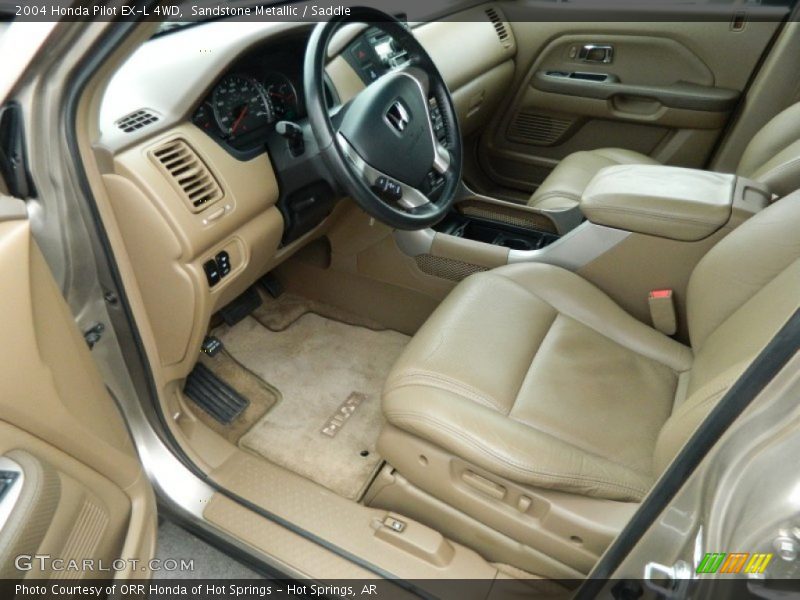 Sandstone Metallic / Saddle 2004 Honda Pilot EX-L 4WD