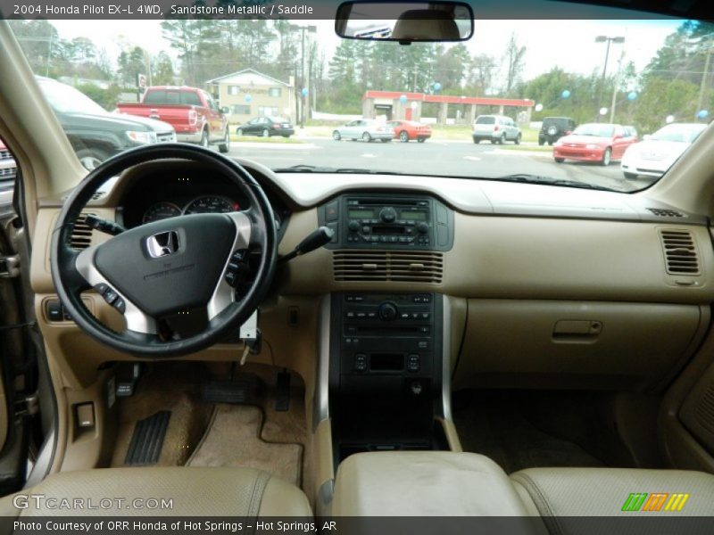 Sandstone Metallic / Saddle 2004 Honda Pilot EX-L 4WD