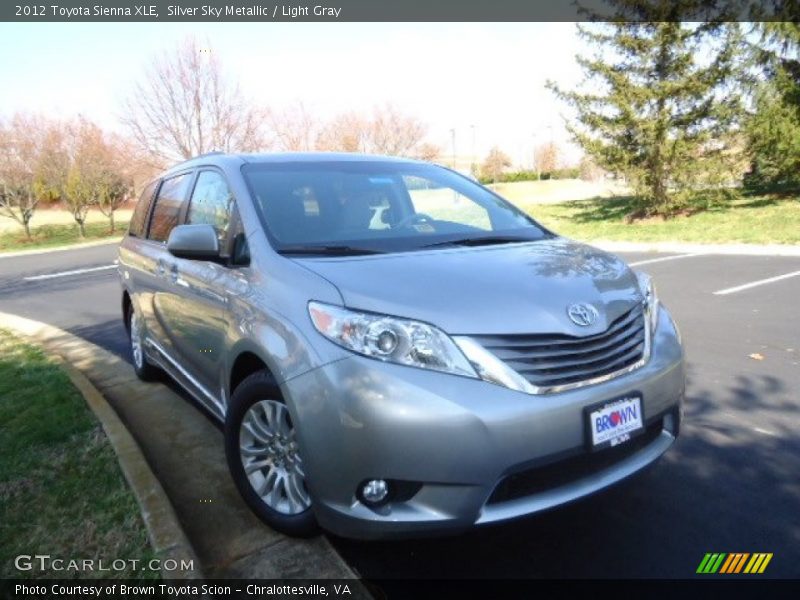 Silver Sky Metallic / Light Gray 2012 Toyota Sienna XLE