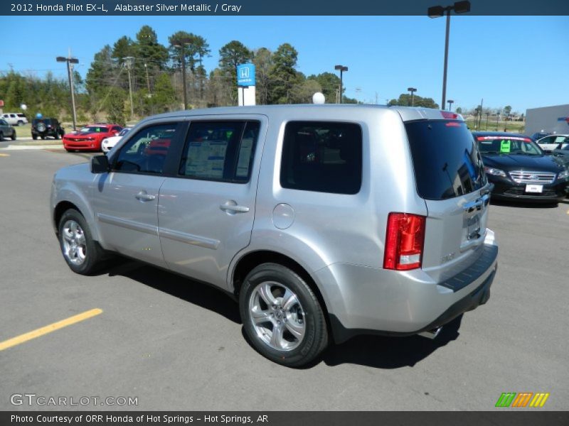 Alabaster Silver Metallic / Gray 2012 Honda Pilot EX-L