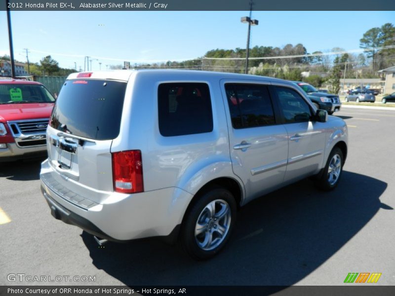 Alabaster Silver Metallic / Gray 2012 Honda Pilot EX-L