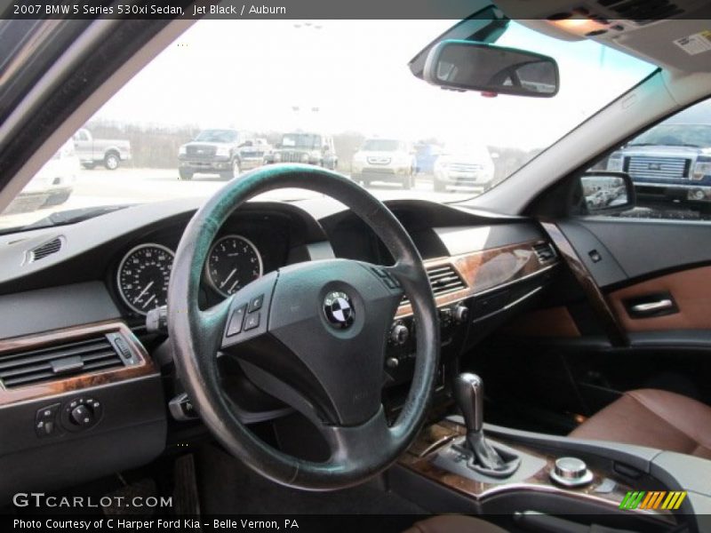 Jet Black / Auburn 2007 BMW 5 Series 530xi Sedan