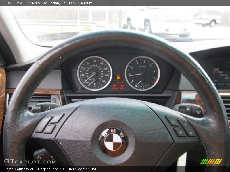 Jet Black / Auburn 2007 BMW 5 Series 530xi Sedan