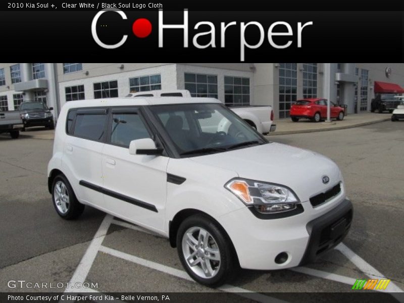 Clear White / Black Soul Logo Cloth 2010 Kia Soul +