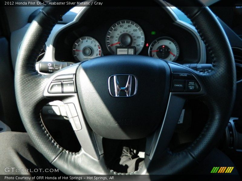 Alabaster Silver Metallic / Gray 2012 Honda Pilot EX-L