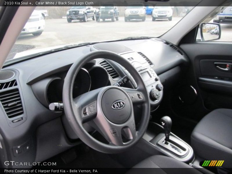 Clear White / Black Soul Logo Cloth 2010 Kia Soul +