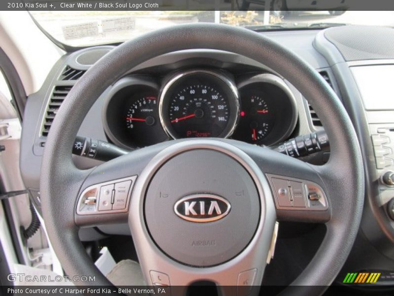 Clear White / Black Soul Logo Cloth 2010 Kia Soul +
