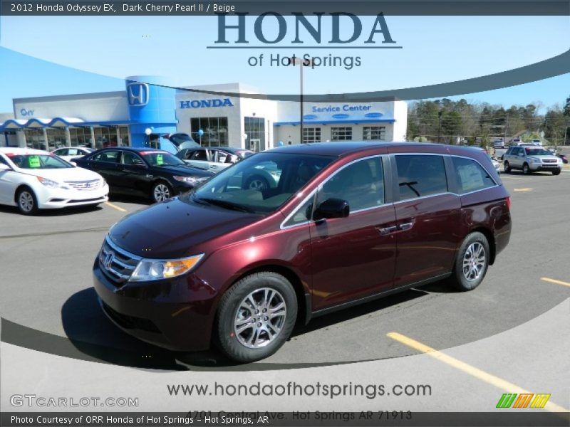 Dark Cherry Pearl II / Beige 2012 Honda Odyssey EX