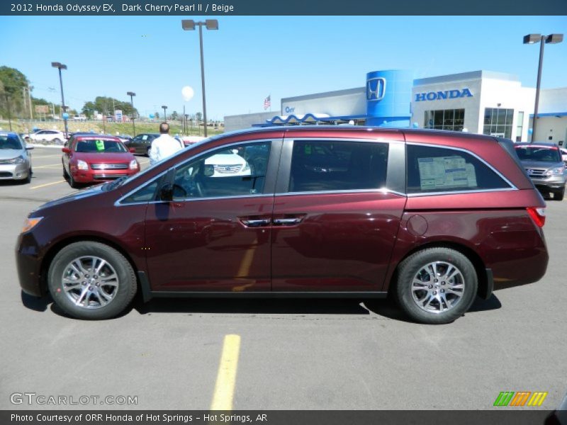 Dark Cherry Pearl II / Beige 2012 Honda Odyssey EX