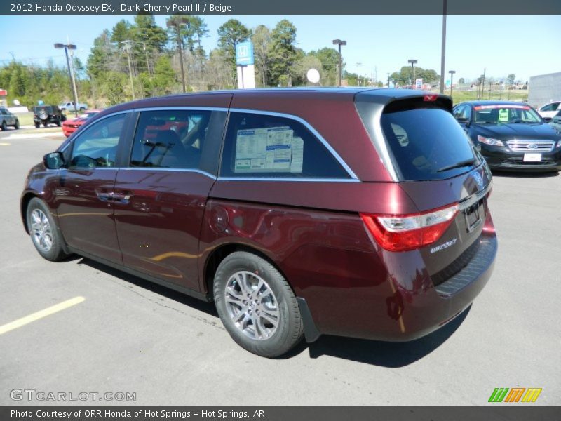 Dark Cherry Pearl II / Beige 2012 Honda Odyssey EX