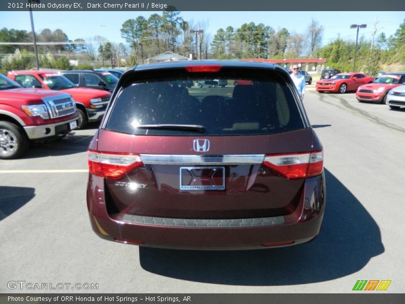 Dark Cherry Pearl II / Beige 2012 Honda Odyssey EX