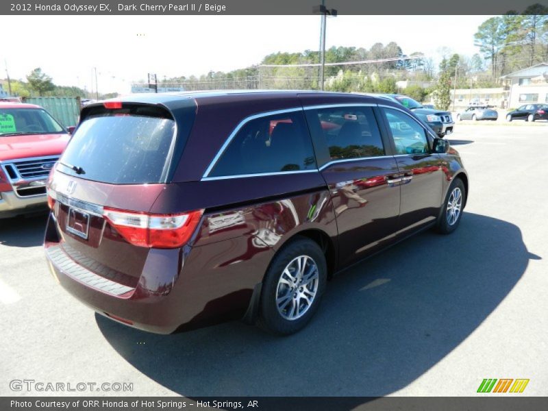 Dark Cherry Pearl II / Beige 2012 Honda Odyssey EX