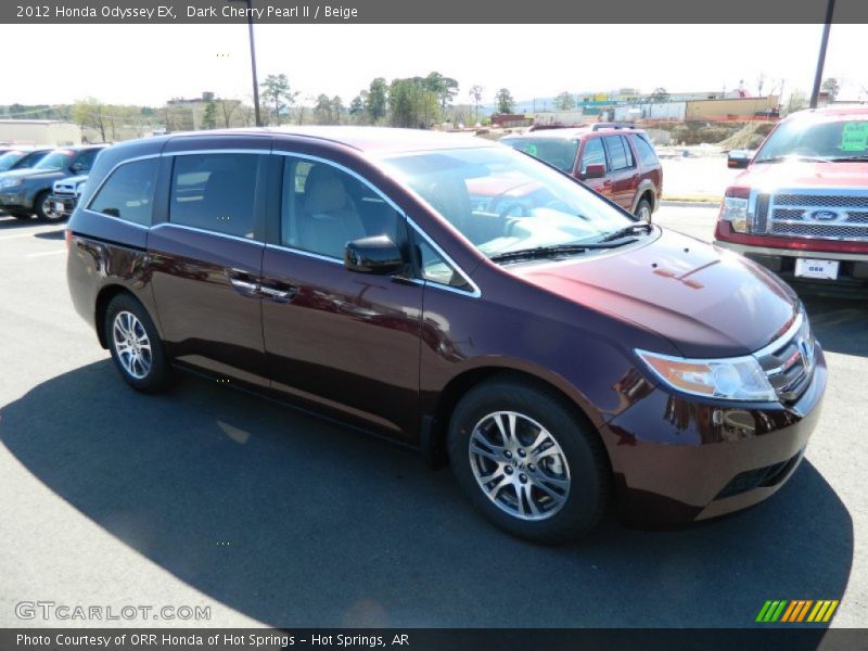 Dark Cherry Pearl II / Beige 2012 Honda Odyssey EX