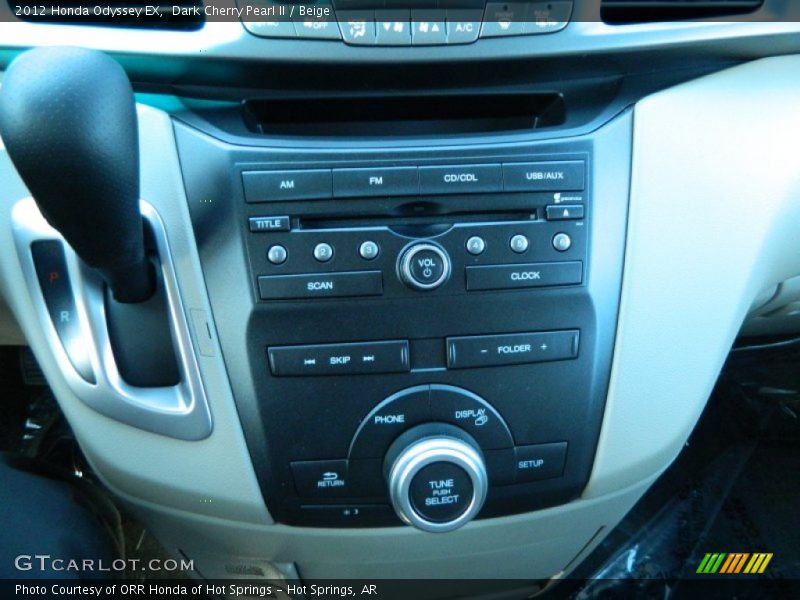 Dark Cherry Pearl II / Beige 2012 Honda Odyssey EX