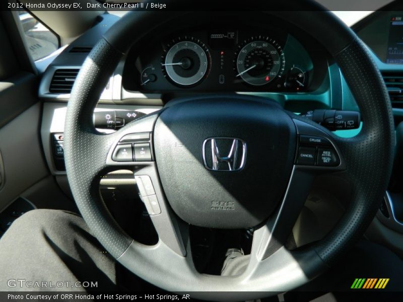 Dark Cherry Pearl II / Beige 2012 Honda Odyssey EX