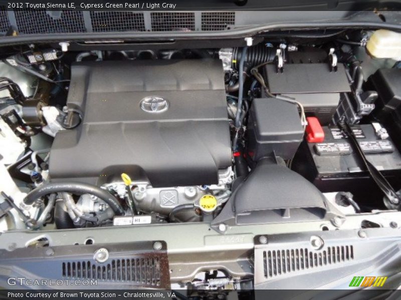 Cypress Green Pearl / Light Gray 2012 Toyota Sienna LE