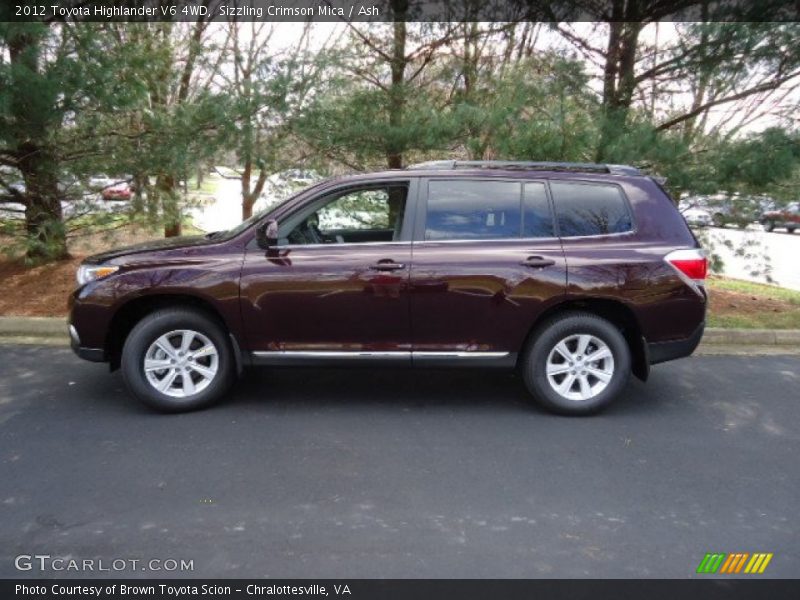Sizzling Crimson Mica / Ash 2012 Toyota Highlander V6 4WD