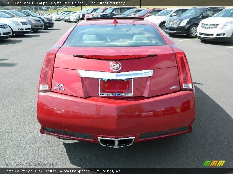 Crystal Red Tintcoat / Light Titanium/Ebony 2011 Cadillac CTS Coupe