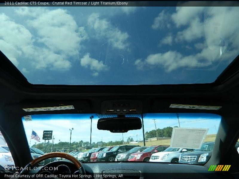 Crystal Red Tintcoat / Light Titanium/Ebony 2011 Cadillac CTS Coupe