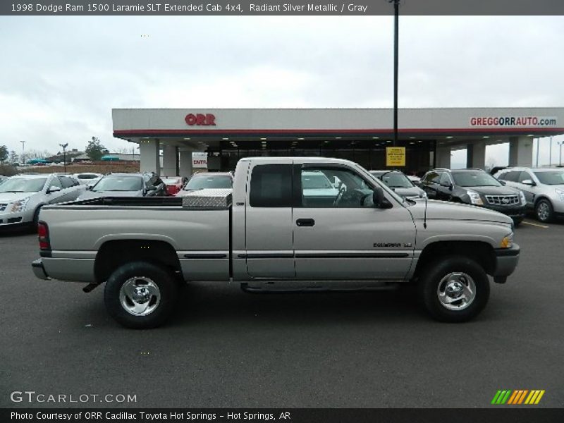 Radiant Silver Metallic / Gray 1998 Dodge Ram 1500 Laramie SLT Extended Cab 4x4