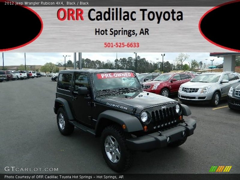 Black / Black 2012 Jeep Wrangler Rubicon 4X4