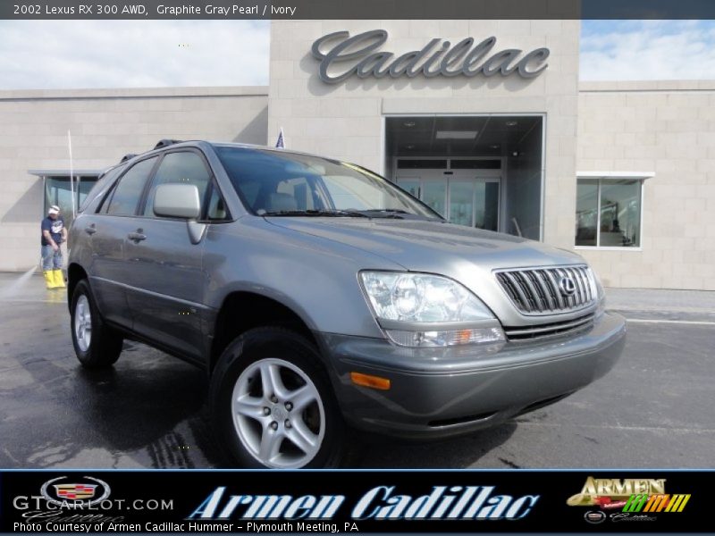 Graphite Gray Pearl / Ivory 2002 Lexus RX 300 AWD