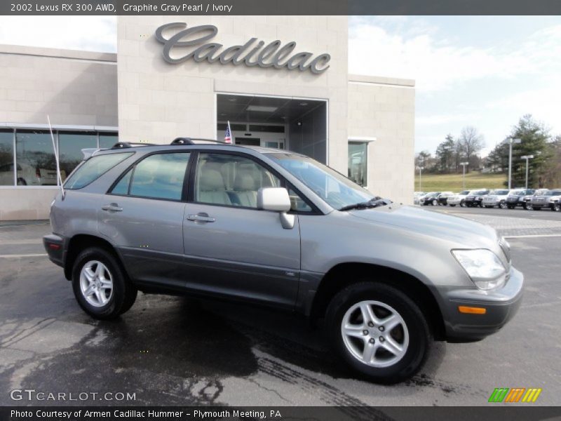 Graphite Gray Pearl / Ivory 2002 Lexus RX 300 AWD