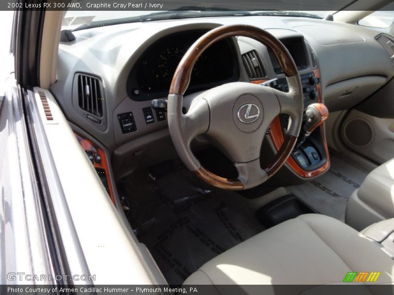 Graphite Gray Pearl / Ivory 2002 Lexus RX 300 AWD