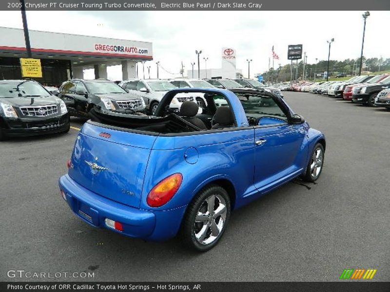 Electric Blue Pearl / Dark Slate Gray 2005 Chrysler PT Cruiser Touring Turbo Convertible