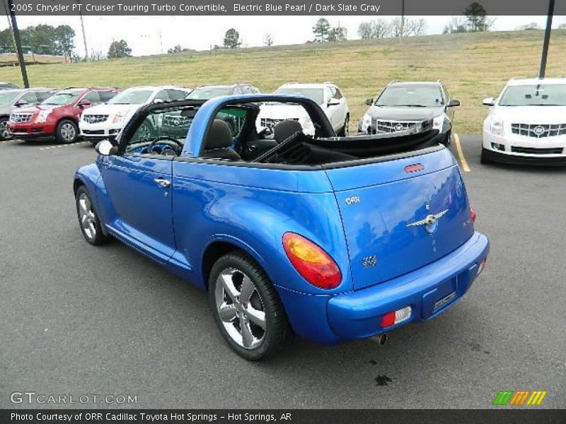 Electric Blue Pearl / Dark Slate Gray 2005 Chrysler PT Cruiser Touring Turbo Convertible