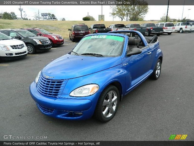 Electric Blue Pearl / Dark Slate Gray 2005 Chrysler PT Cruiser Touring Turbo Convertible