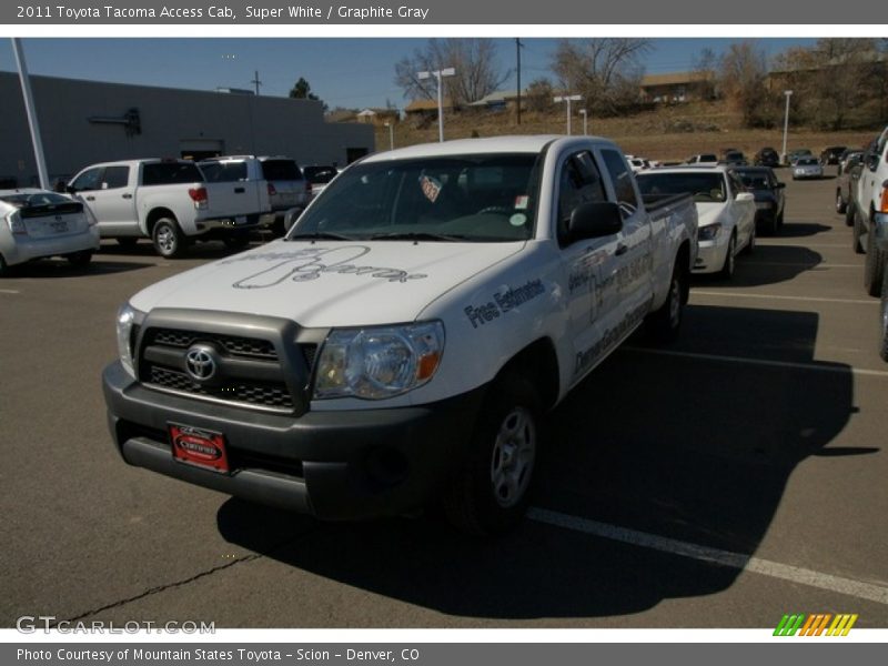 Super White / Graphite Gray 2011 Toyota Tacoma Access Cab